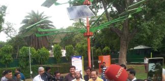 A solar tree in Delhi