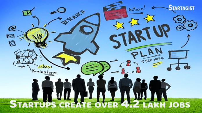 Startups create over 4.2 lakh jobs