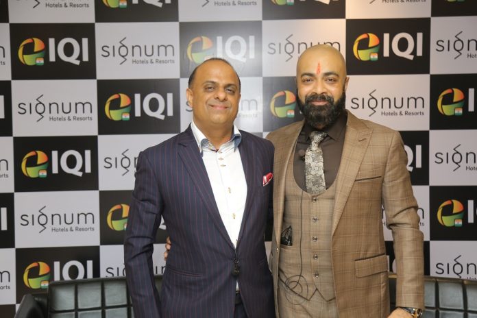 L-Mehul Sharma, Founder & CEO, Signum Hotels & Resorts with Pankaz Jaiin, Chairman and Managing Director, IQI India