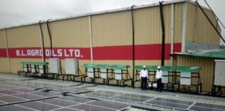 Solar panel installation at BL Agro Industries
