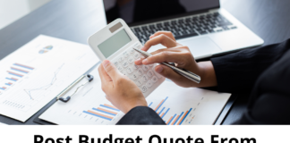 Post Budget Quote Technology Startup
